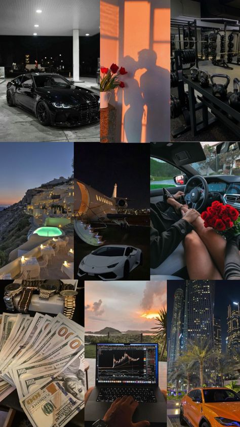 Trading Vision Board, Vision Board, Money, Cars, Collage