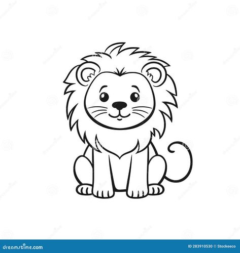 a lion coloring page drawing for kids featuring minimalistic black and white sketches. the simplistic characters are inspired by the artistic styles of eastman johnson and doug hyde. the design incorporates light white and navy colors, along with animated gifs and ornamentation. ai generated Lion Coloring, Lion Coloring Pages, Lion Drawing, Black And White Sketches, Lion Pictures, Cute Lion, Lion Face, Calming Colors, Cool Pets