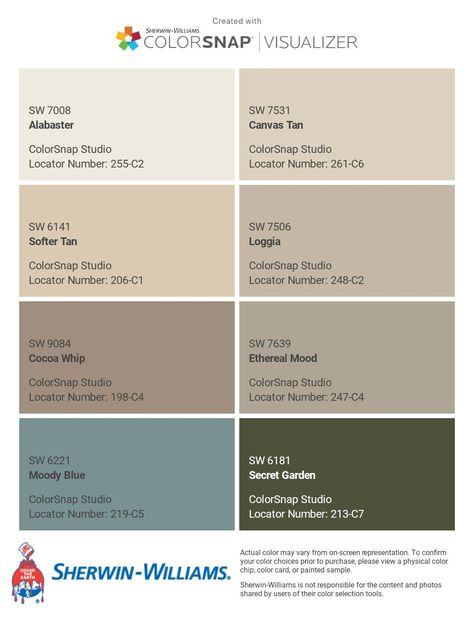 I just created this color palette with the Sherwin-Williams ColorSnap® Visualizer app on my Android phone. What do you think? You can learn more about ColorSnap Visualizer and get it on your phone free by visiting https://www.sherwin-williams.com/content/colorsnap.html. Antler Velvet Sherwin Williams Kitchen, Sw Antler Velvet, Sherwin Williams Antler Velvet Paint, Color Snap Visualizer Sherwin Williams, Sw Fawn Brindle Color Palettes, Sherwin Williams Nurturer Palette, Sherwin Williams Paint Colors, Open Kitchen, Sherwin Williams