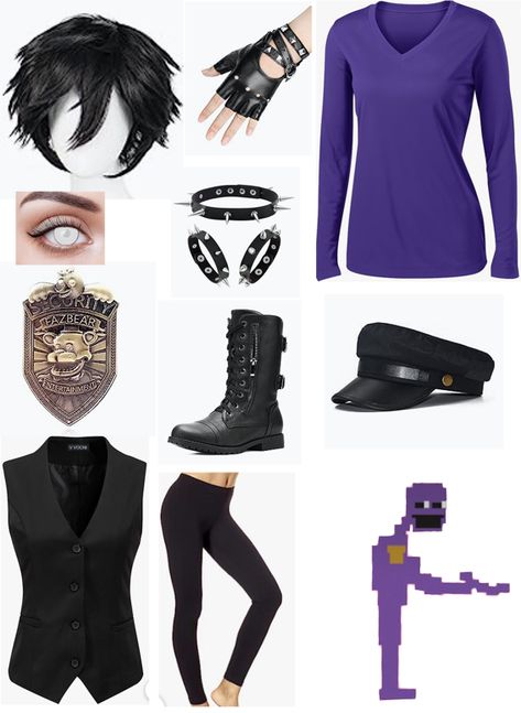 For anyone who wants to cosplay as William Afton/purple guy. But not for anyone who doesn’t like to spend money. (It’s $164.88) Purple Guy Cosplay, William Afton Cosplay, William Afton Purple Guy, Fnaf Costumes, Cosplay Fnaf, Fnaf Costume, Cosplay Idea, Fnaf Cosplay, Fnaf 2