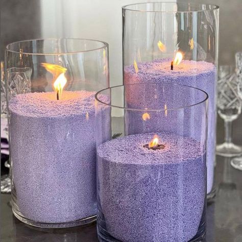 Sand Candles Diy, Ocean Candle, Pretty Candles, Pearl Wax, Candle Table Centerpieces, Pearl Candle, Candles Birthday, Birthday Logo, Unity Sand