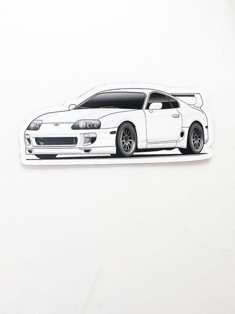 Supra Sticker, White Supra, Cars Stickers, Cool Car Stickers, Car Phone Case, Toyota Supra Turbo, Car Meet, Car Fridge, Scrapbook Letters