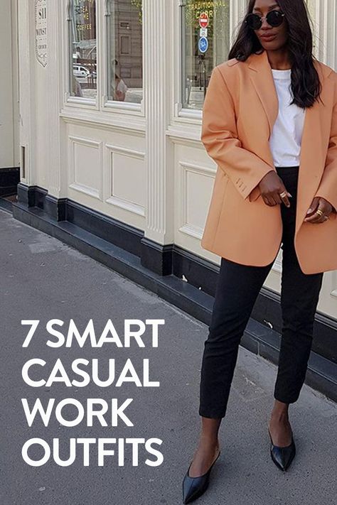 7 Smart Casual Work Outfits Smart Casual Summer Outfits Women Work Wear, Smart Casual 2023 Women, Casual Work Outfit 2023, 2023 Smart Casual Outfits, Fierce Work Outfit, Business Casual Inspiration, Woman Smart Casual Outfits, How To Dress Smart Casual Women, Smart Casual Conference Outfit