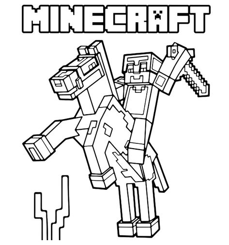 Lego Coloring, Minecraft Printables, Lego Coloring Pages, Minecraft Coloring Pages, Boy Coloring, Horse Coloring Pages, Detailed Coloring Pages, Minecraft Birthday, Lego Minecraft