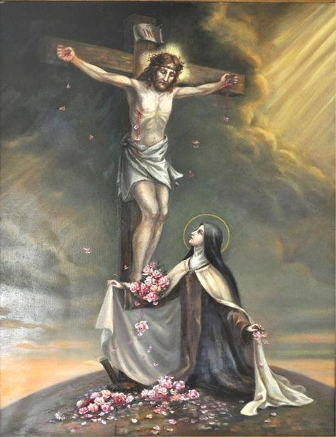 The Crucifixion St Therese Prayer, Saint Therese, Santi Cattolici, Jesus And Mary, Novena Prayers, Cross Wallpaper, Crucifixion Of Jesus, Saint Teresa, St Therese Of Lisieux