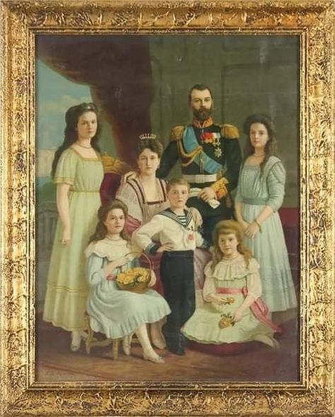 Royal Family Illustration, Anastasia Art, Anastasia Cosplay, Anastacia Disney, Family Portrait Drawing, Anastasia Musical, Familia Romanov, Non Disney Princesses, Royal Family Portrait