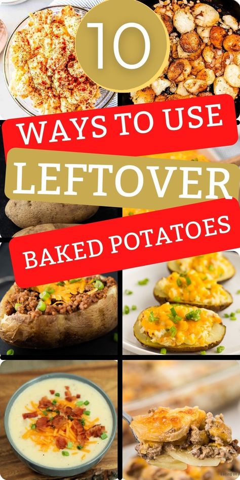 Potato Soup Using Leftover Baked Potatoes, What To Make With Leftover Baked Potato, What To Do With A Lot Of Potatoes, Recipe Using Leftover Baked Potatoes, Repurpose Baked Potatoes, Baked Potato Hashbrowns, Uses For Leftover Baked Potatoes, What To Make With Leftover Potatoes, Leftover Baked Potatoes Breakfast