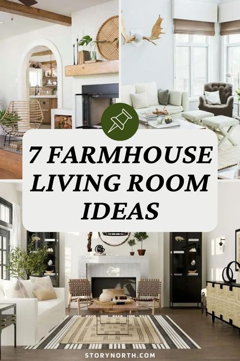 Transform your living room space into a cozy and relaxing sanctuary with these 7 farmhouse living room ideas. #homeinteriors #livingroomideas #cozyhome #farmhousestyle #homedecoratingtips How To Decorate A Farmhouse Living Room, Magnolia Living Room Ideas Cozy, Small Living Room Decor Farmhouse, Small Cozy Farmhouse Living Room, Italian Farmhouse Living Room, Modern Farmhouse Decor Living Room Interior Design Farm House, Modern Farmhouse Living Room Decor Ideas, Farmhouse Living Room Layout, Farmhouse Traditional Living Room