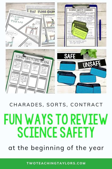 Science Safety Activities, Lab Safety Activities, Middle School Science Lab, Science Lab Safety, Safety Activities, Science Safety, Science Labs, Virtual Teaching, High School Activities