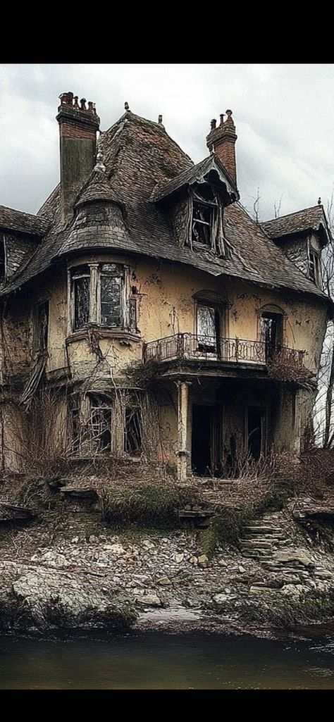 Old Apartment Building, Abandoned Asylums, Abandoned Homes, Point Perspective, Haunted Houses, Ancient Ruins, Abandoned Buildings, Aging Gracefully, Abandoned Houses