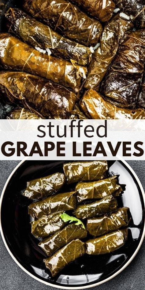 Stuffed Grape Leaves Recipe, Grape Leaves Recipe, Meze Platter, Stuffed Grape Leaves, Vegan Rice, Grape Leaf, Mediterranean Dishes, Middle Eastern Recipes, Filling Recipes