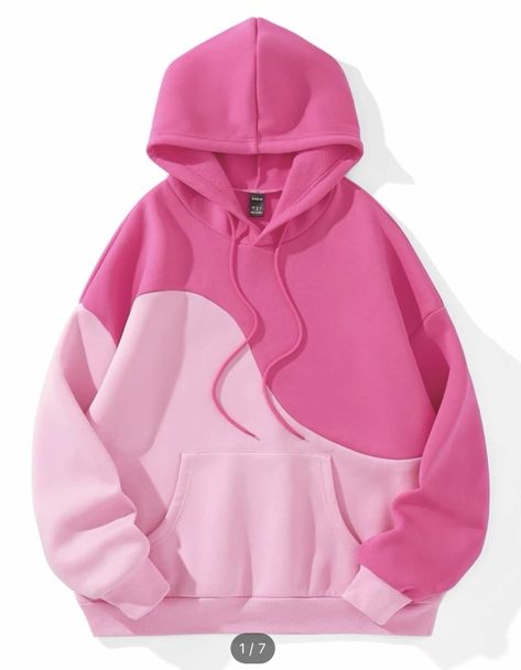 Colorblock Hoodie Outfit, Half And Half Hoodie, Cute Hoodies For Women, Multicolored Hoodie, Mode Logos, Two Tone Hoodie, Woman Hoodie, Woman Sweatshirt, Hoodie Details