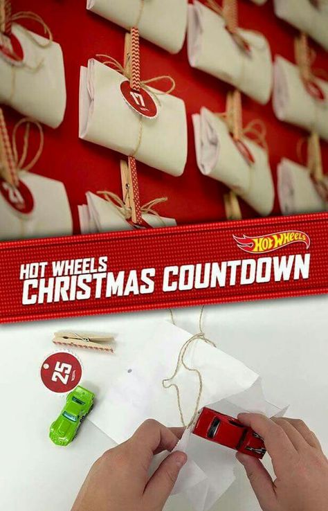 Hot wheel Christmas advent calendar Love this! Advent Calendar Fillers For Kids, Small Office Building, Advent Calendar Fillers, Homemade Advent Calendars, Advent Calendars For Kids, Diy Advent Calendar, Countdown To Christmas, Hot Wheel, Kids Calendar