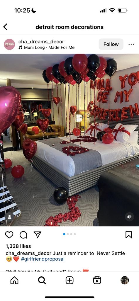 Will You Be My Girlfriend Proposal Ideas Hotel, Girlfriend Proposal Ideas Room, Romantic Hotel Rooms, Girlfriend Proposal, Be My Girlfriend, Will You Be My Girlfriend, Hotel Ideas, House Deco, Romantic Hotel