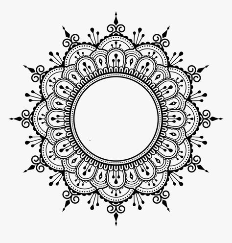 Henna Mandala, Round Mandala, Pola Bordir, Design Mandala, Mandalas Painting, Mandala Vector, Arte Van Gogh, Mandalas Drawing, Mandala Tattoo Design