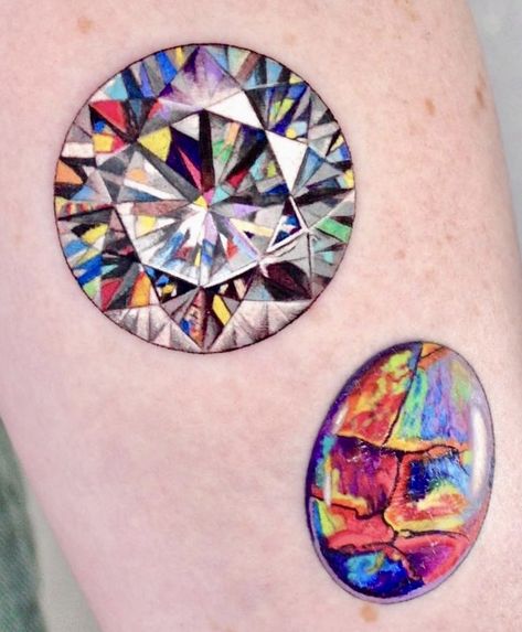 Kaleidoscope Tattoo, Science Tattoo, Tattoo Salon, Jewel Tattoo, Tatoo Inspiration, Diamonds Are Forever, Intricate Tattoo, Fire Tattoo, Moth Tattoo