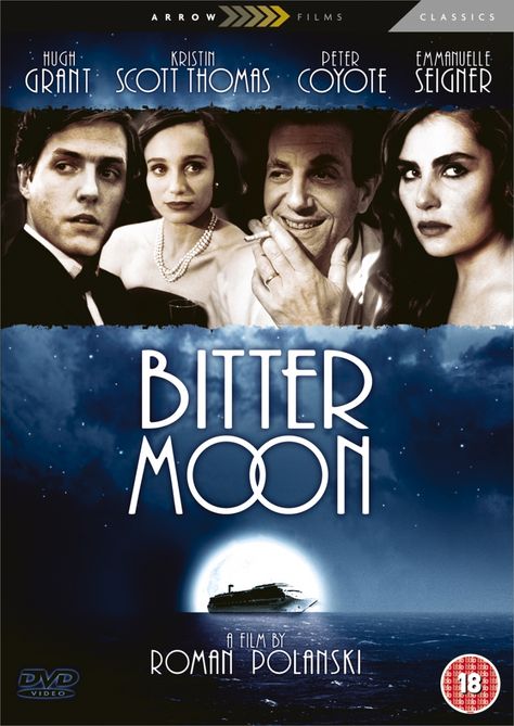 Bitter Moon (Lunas de hiel, en España). Luna Amarga (en México). Bitter Moon Movie, Emmanuel Seigner, Bitter Moon, Moon Film, Moon Movie, No Manches Frida, Films Posters, Kristin Scott Thomas, British Movies