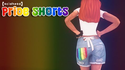 Sims 4 Lesbian Cc, Werewolf Games, Sims 4 Cc, Maxis Match, Pride Month, Pretty And Cute, Pride Flags, Sims Cc, Denim Wash