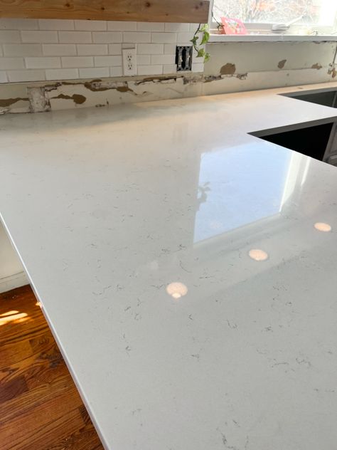 New Carrara Marmi Quartz Countertops - Full Hearted Home