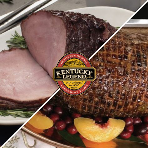 Ah, the classic question: red or white? In this good old-fashioned glaze-off, which would you prefer dressing your Kentucky Legend ham these holidays: ⬅️ Red Wine & Cherry Glaze ➡️ Peach-Riesling Glaze Find these glazes & more at https://kentuckylegend.com/recipes/glazes/ #KentuckyLegend #WhereFoodOughtaComeFrom #Holidays2020 Ky Legend Ham Recipe, Kentucky Legend Ham Crockpot, Kentucky Legend Ham Recipe, Kentucky Legend Ham, Smoked Ham Glaze, Ham Glazes, Precooked Ham, Ham Recipes Crockpot, Honey Baked Ham Recipe