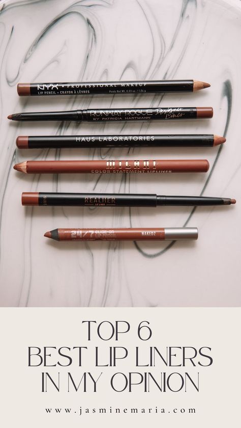 Best Natural Lip Liner, Best Lip Liner Drugstore, Lip Liner Drugstore, Best Lip Liner, Long Lasting Lip Liner, Powerful Makeup, Nude Lip Liner, Brown Lip Liner, Best Lip Liners