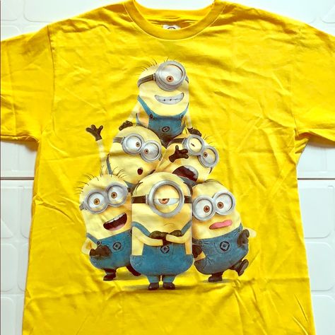 Minions Delta Pro Weight 100% Cotton Minions T-Shirt Kids’ Short Sleeve Tee Knit T-Shirt Despicable Me Minions Tee Yellow Multiples Available - Discount Offered Preshrunk Cotton Short Sleeve Tee Kids Short Sleeves Tees Youth Size Large L New Without Tag Nwot From A Smoke Free Home Bundle With Another Item To Receive A Discount And Save On Shipping Bundle Offers Welcomed!! Fill A Box! Bundle To Save! Send An Offer! Minions Kids, Minion Shirts, Despicable Me Minions, Despicable Me, Knitted Tshirt, Kids Shorts, Clothing Ideas, Coloring For Kids, Kids Shirts