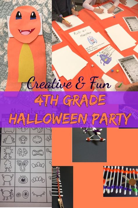 Elementary Class Halloween Party, Halloween Party School Ideas, Halloween Class Party Activities, Decorating Classroom For Halloween, Halloween Party Third Grade, Halloween Classroom Party Ideas 3rd Grade, Halloween Craft School Party, Halloween Craft For School Party, Halloween Party Ideas For 3rd Graders