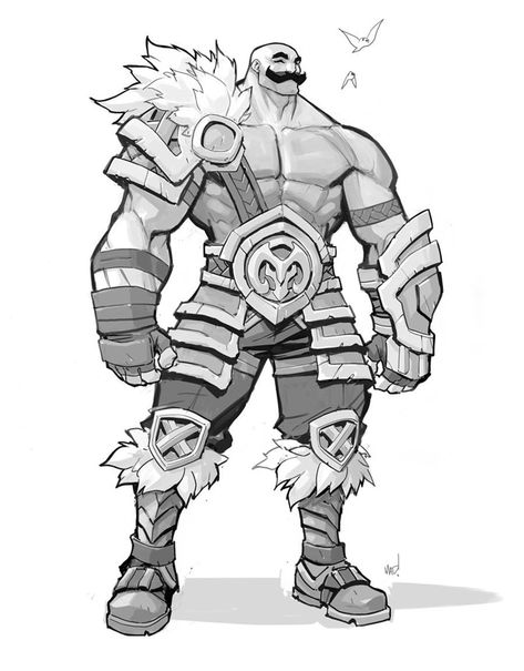 League Of Legends Character Design, Character Design Line Art, Line Art Reference, League Of Legends Sketch, Braum League Of Legends, League Of Legends Concept Art, League Of Legends Drawing, Pantheon Lol, League Of Legends Art