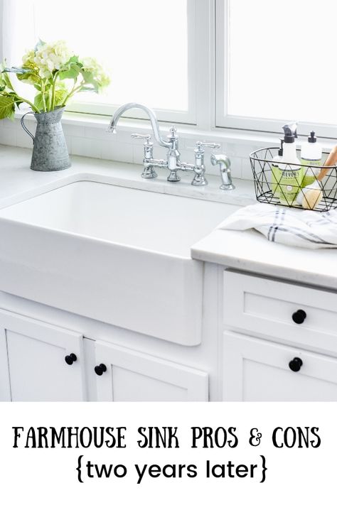 Kitchen Sink Types, White Kitchen With Farmhouse Sink, Farmhouse Sink Next To Dishwasher, 30 Inch Farmhouse Sink, White Farm Sink Kitchen, Apron Sinks Kitchen, Under Mount Farmhouse Sink, All White Farmhouse Kitchen, Farmhouse Sink With White Cabinets