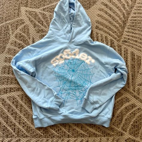 Sky Blue Sp5der hoodie
Size M
No rhinestones - Depop Sp5der Hoodies, Sp5der Hoodie, Hoodie Girl, Sky Blue, Blue Sky, Light Blue, Collage, Pins, Blue