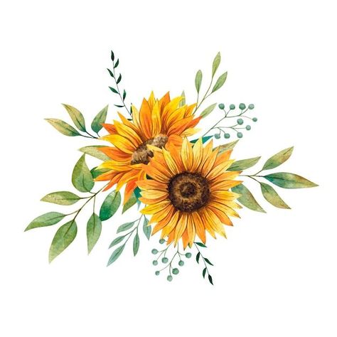 Download this Premium Vector about Watercolor sunflowers bouquet with floral leaves, and discover more than 15 Million Professional Graphic Resources on Freepik Watercolor Templates, Sunflowers Bouquet, Watercolor Flower Illustration, Watercolor Sunflowers, Watercolor Flower Background, Watercolor Designs, Watercolor Floral Pattern, Floral Leaves, Sunflower Bouquets