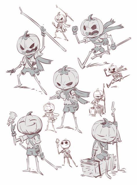 Drawing For Animation, Derek Laufman, Anthropomorphic Characters, Pumpkin People, Dream Land, Character Design Sketches, Cartoon Sketches, Game Concept Art, Mascot Design