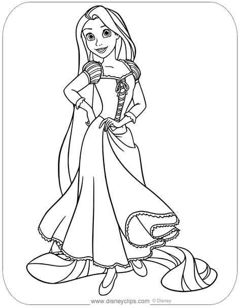 Rapunzel Coloring, Rapunzel Y Flynn, Tangled Coloring Pages, Rapunzel Coloring Pages, Disney Princess Colors, Disney Princess Coloring Pages, Flynn Rider, Princess Coloring Pages, Disney Rapunzel