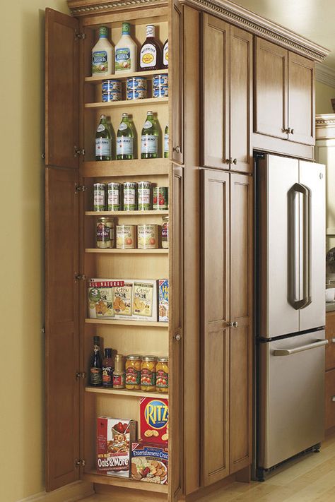 Thomasville Cabinetry, Kitchen Island Storage, Island Storage, Unique Kitchen Design, Spice Holder, Hidden Kitchen, Kitchen Pantry Cabinets, Diy Kitchen Decor, Diy Kitchen Storage