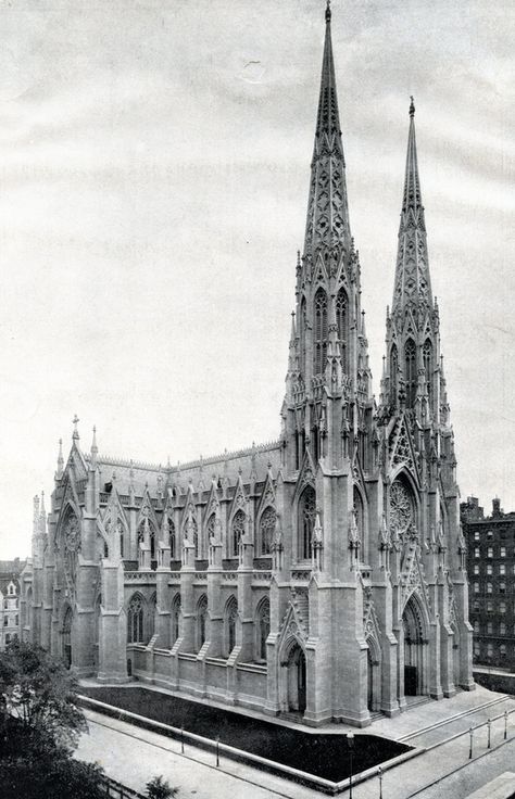 Saint Patrick Cathedral New York, St Patricks Cathedral Nyc, Neo Gothic Architecture, St Patric, St Patrick's Cathedral, Beautiful Churches, Gothic Cathedrals, Cathedral Architecture, Gothic Church