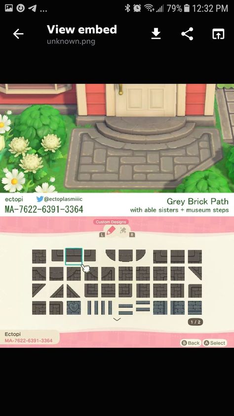 Animal Crossing Ground Patterns Code, Animal Crossing Towncore Codes, Stone Pathway Animal Crossing, Acnh Neighborhood Paths, Animal Crossing Collin Path, Animal Crossing Design Codes Paths Stone, Acnh Space Filler Codes, Acnh Pathway Codes, Sidewalk Acnh Code