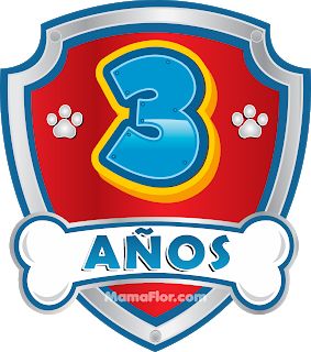 Fiesta Infantil de 3 años de Paw Patrol Paw Patrol 3, Escudo Paw Patrol, Paw Patrol Birthday Decorations, Imprimibles Paw Patrol, Paw Patrol Party Decorations, Paw Patrol Birthday Theme, Paw Patrol Decorations, Paw Party, Marshall Paw Patrol