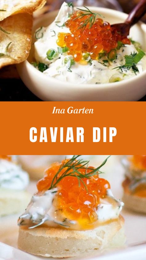 Ina Garten Caviar Dip Salmon Roe Appetizer, Caviar Board, Caviar Dip Recipe, Caviar Dip, Caviar Appetizers, Salmon Dip Recipes, Salmon Caviar, Salmon Dip, Gourmet Appetizers