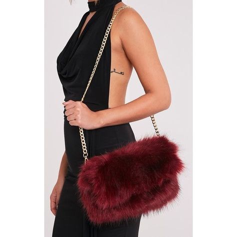 Fluffy Bags, Fur Clutch Bag, Burgundy Clutch, Burgundy Purse, Faux Fur Handbag, Fur Clutch, Chic Purses, Faux Fur Purse, Faux Fur Bag