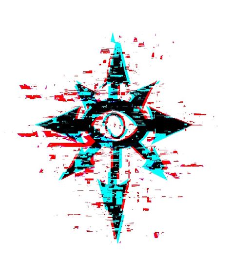 "Chaos Star - Eye of the Dark Pantheon - Glitch" by boostee | Redbubble Hunters Mark, Chaos Star, Japanese Phoenix Tattoo, Apple Store Gift Card, Chaos Magick, Learn To Sketch, Rune Tattoo, Hope Art, Comic Book Layout