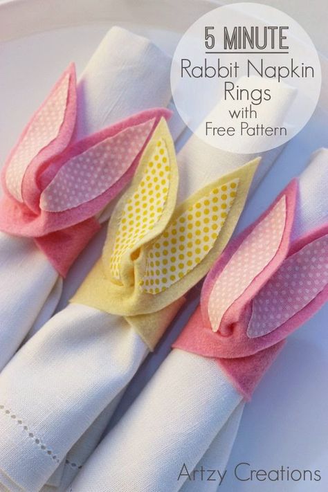 Basket Sewing Pattern, Embroidery Hoop Decor, Diy Osterschmuck, Easter Napkins, Bunny Napkins, Beginner Sewing Projects Easy, Napkin Folding, Easter Crafts Diy, Embroidery Hoop Art