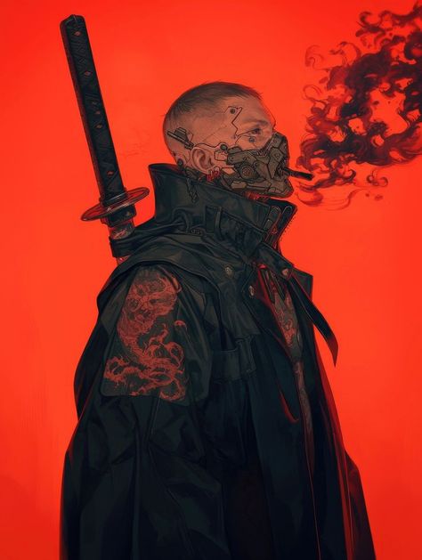 Artist unknown Masked Cyberpunk Character, Ninja Gaiden Art, Cyberpunk Character Art Male, Sci Fi Mask, Punk Character Design, Cyberpunk Male, Motorcycle Ideas, Arte Ninja, Android Codes