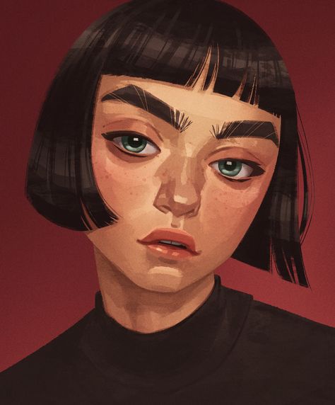 ArtStation - StudyPeople_5, Meybis Ruiz Cruz Digital Portrait Illustration, Digital Portrait Art, 캐릭터 드로잉, Digital Painting Tutorials, Art Et Illustration, Digital Art Illustration, Portrait Illustration, Illustration Character Design, Digital Portrait