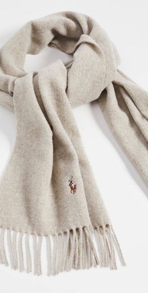 A Cold-Weather Essential: Polo Ralph Lauren Signature Italian Virgin Wool Scarf Winter Essentials Aesthetic, Wool Scarf Aesthetic, Ralph Lauren Accessories, Ralph Lauren Winter, Winter Accesories, Ralph Lauren Scarf, Scarf Aesthetic, Ralph Lauren Looks, Wool Scarves