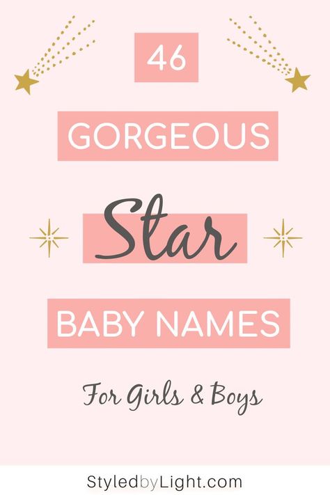 Star baby names Star In Different Languages, Star Related Names, Star Names Baby Girl, Stars Names And Meanings, Celestial Girl Names, Names That Mean Star, Meaningful Names Unique, Mystical Girl Names, Name Meaning Star