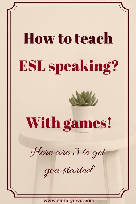 ESL speaking activities. Three fun speaking games that will get your ESL students to talk. #esl #teach #english #educate #teacher #speak #speaking #game #language Esl Speaking Activities, Conversation Activities, Speaking Activities English, Speaking Games, Esl Learning, Esl Teaching Resources, Esl Games, English Teaching Materials, Teaching English Abroad