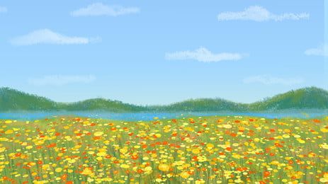 blue sky,flower field,fresh background,hand painted,illustration background,advertising background,background material,psd background,cartoon background,hand painted background Background Design Blue, Fresh Background, Advertising Background, Psd Background, Painted Background, Cute Desktop Wallpaper, Blue Sky Background, Cartoon Flowers, Dandelion Flower