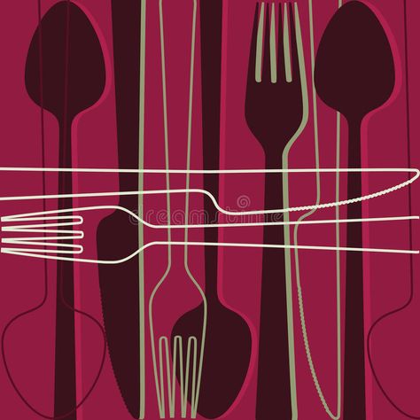 Napkin design. Vector illustration of restaurant card or menu #Sponsored , #ad, #sponsored, #design, #card, #menu, #Vector Illustration For Restaurant, Dinner Illustration Table, Knife Pleats Illustration, Table Graphic Design, Knife Decoration, Spoon Graphic Design, Cutlery Illustration, Restaurant Card, Menu Illustration