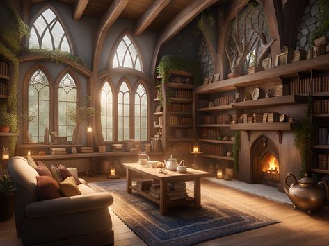 Fantasy Cottage Interior, Fantasy House Interior, Comfy Rooms, Royalty Dr, Academy Aesthetic, Fantasy Cottage, Location Inspiration, Cottage Interior, Fantasy Homes