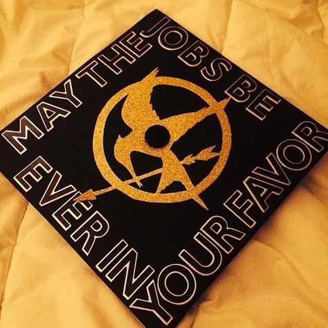 Hunger Games Graduation Cap, Diy Grad Cap, Creative Graduation Caps, Grad Diy, High School Graduation Cap, College Graduation Cap Decoration, Grad Cap Designs, Diy Graduation Cap, Sorority Sugar